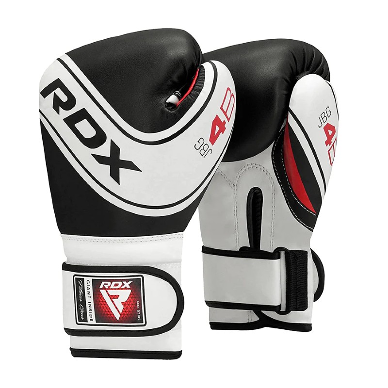 RDX Sports Robo 4B Black/White Lightweight Kids Boxing Gloves